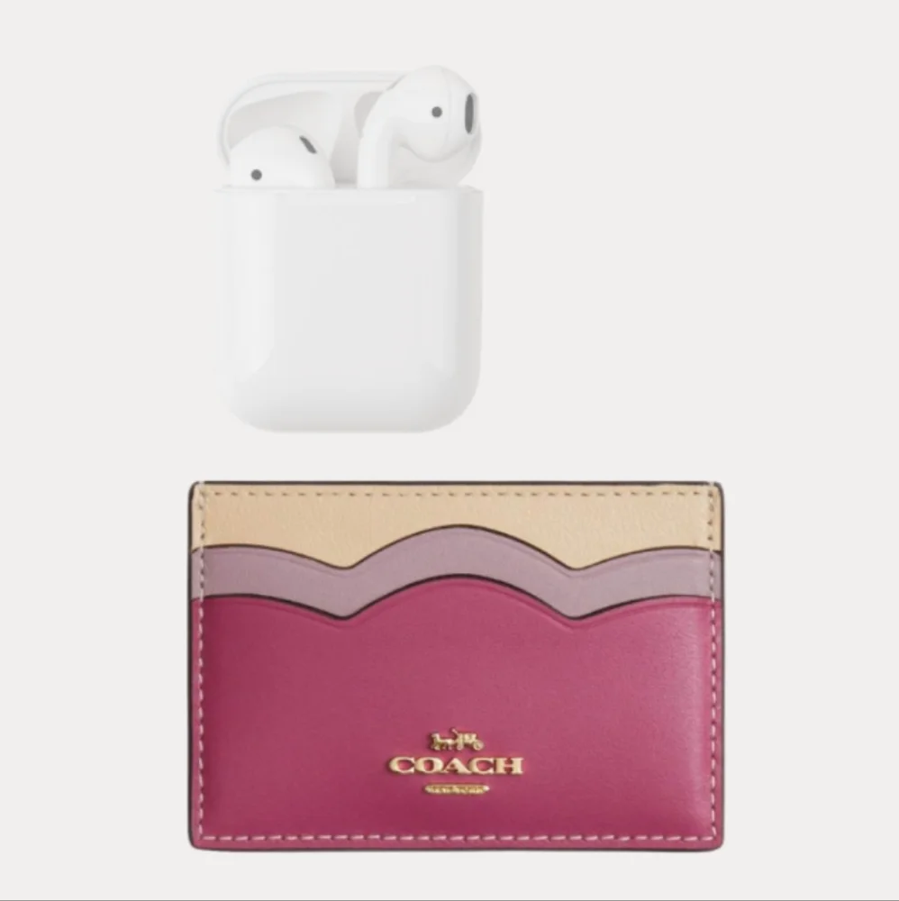NWT Coach Petal Card Case Women's Leather Wallet